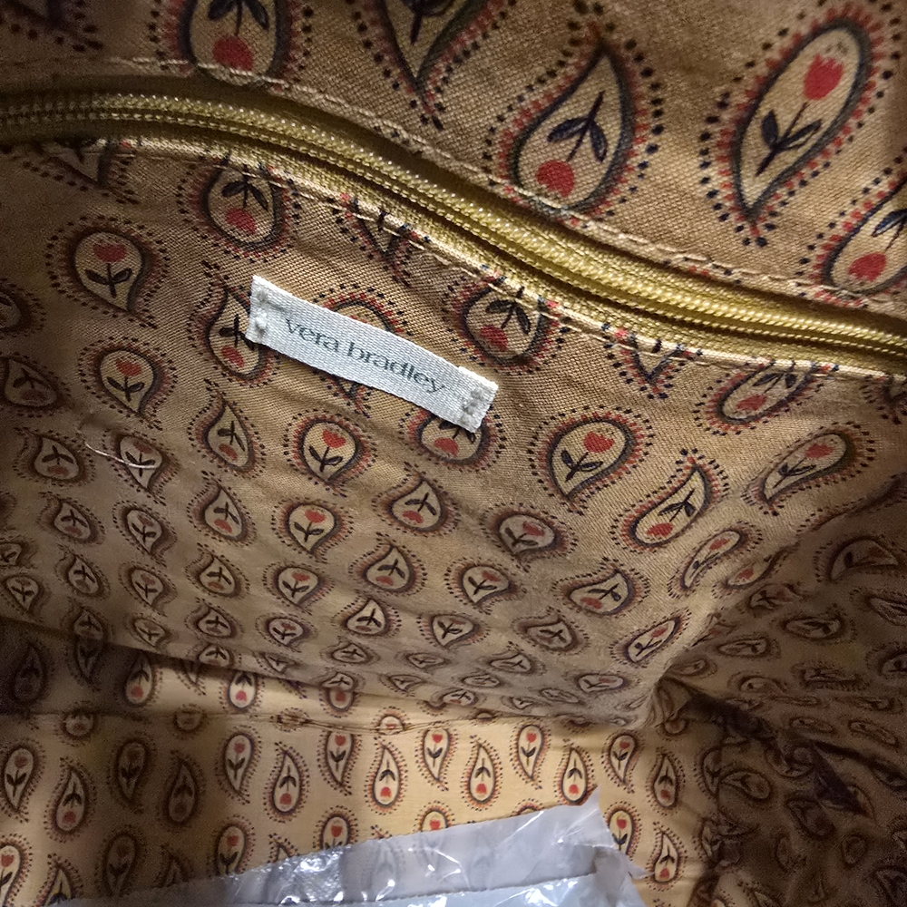 Vera Bradley Multicolor Paisley Key Pattern Tote Bag - Picture 7 of 8